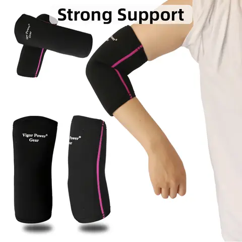 Neoprene Elbow Support for Muscle Composition, Gym Grip Pads for Workout Cross Fitness, Weight Lifting, 1 Pair