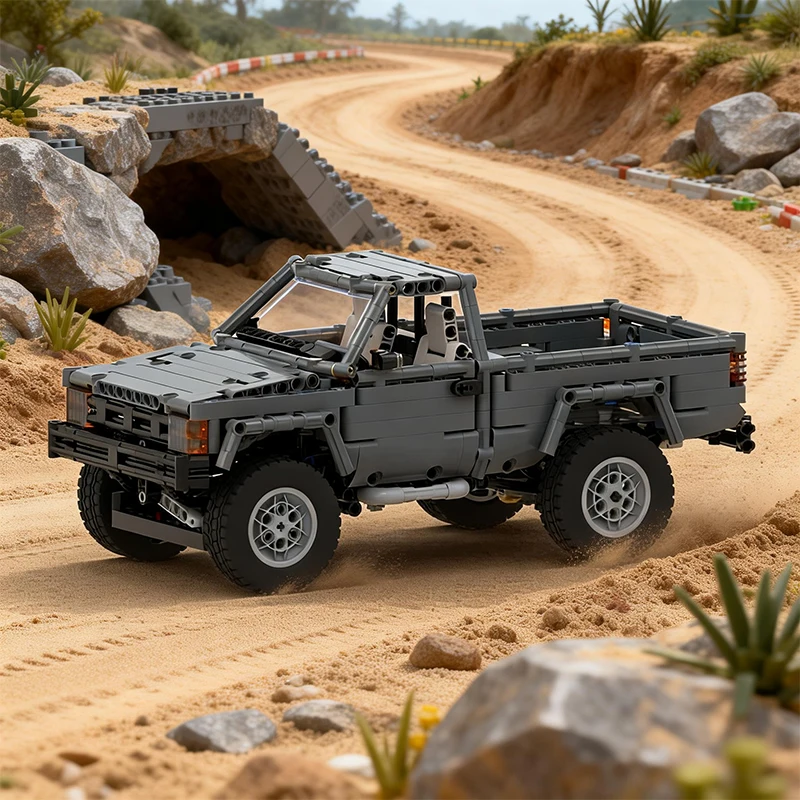 1029 Pezzi Auto Sportiva Toyota Hilux 1985 MOC, Blocchi da Costruzione Modulari Personalizzabili, Design Semplice Educativo, Giocattolo Fai-da-Te per Bambini, Regalo per le Vacanze