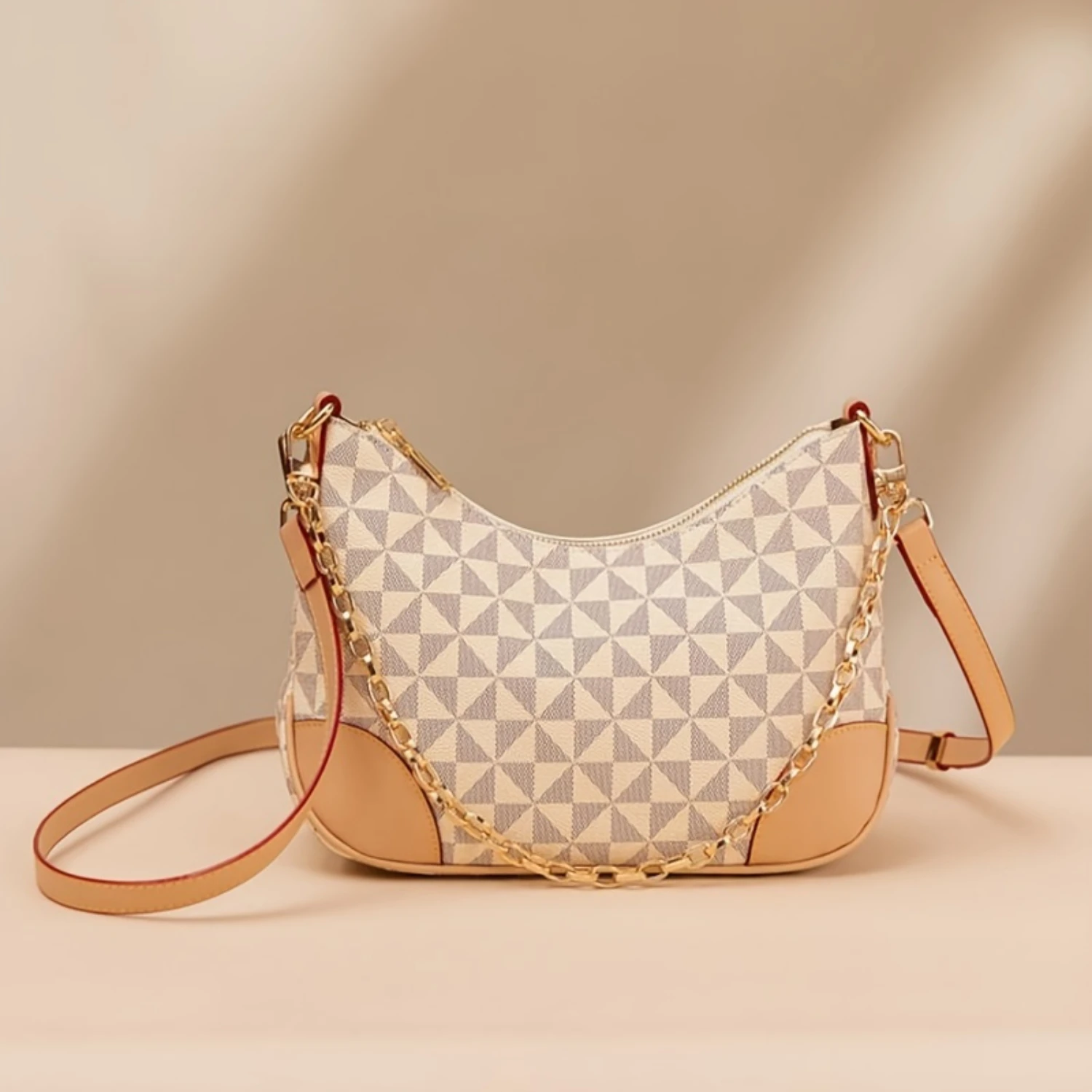 

Classic Chain Underarm Purse, Pattern Shoulder Bag - Womens Fashion Crossbody Bag for Style and Convenience Mesh beach bag Money