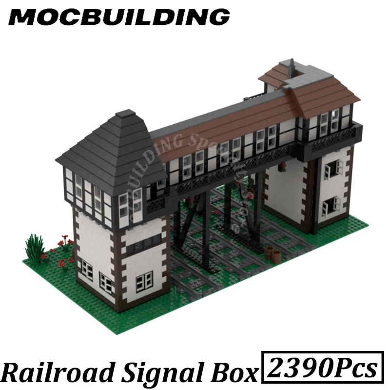 Signal Box Model Railway Accessories City Street View Display Moc Building Bricks DIY Model  Assembly Toy Children Birthday Gift