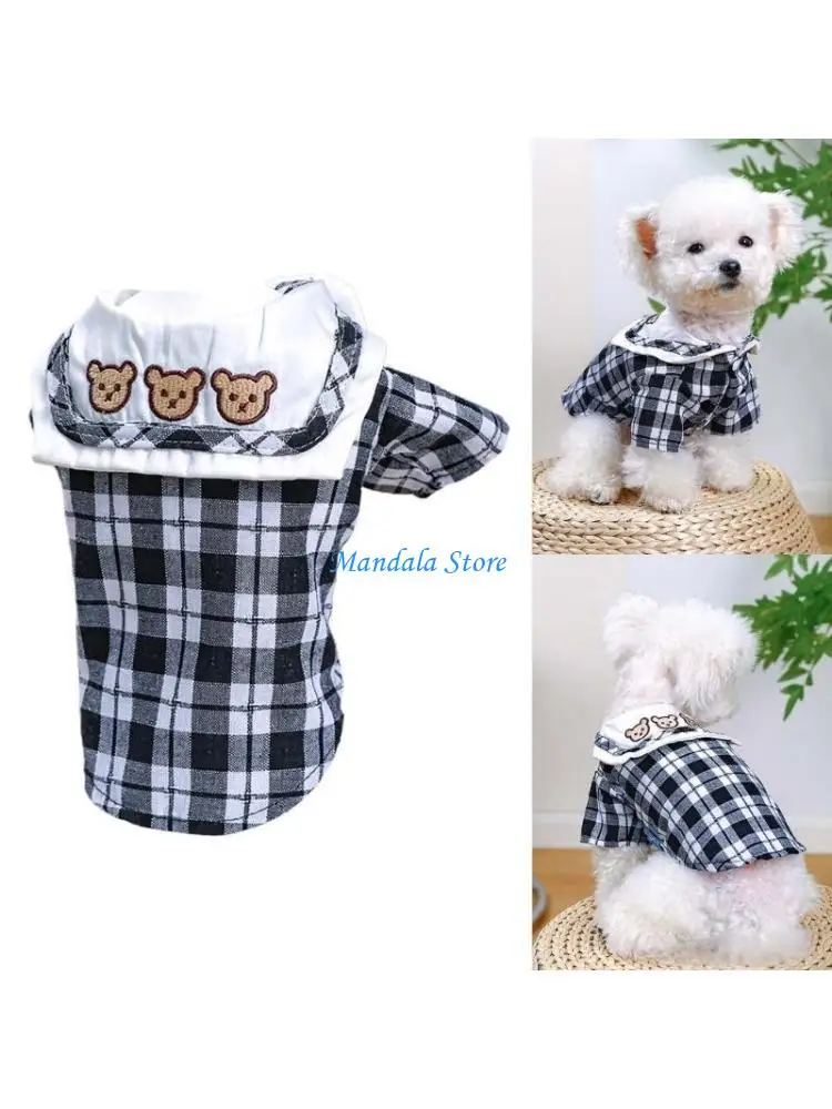 

U2JC темно-синяя рубашка для собак клетчатая рубашка для собак рубашки для собак одежда для собак пальто для собак одежда для