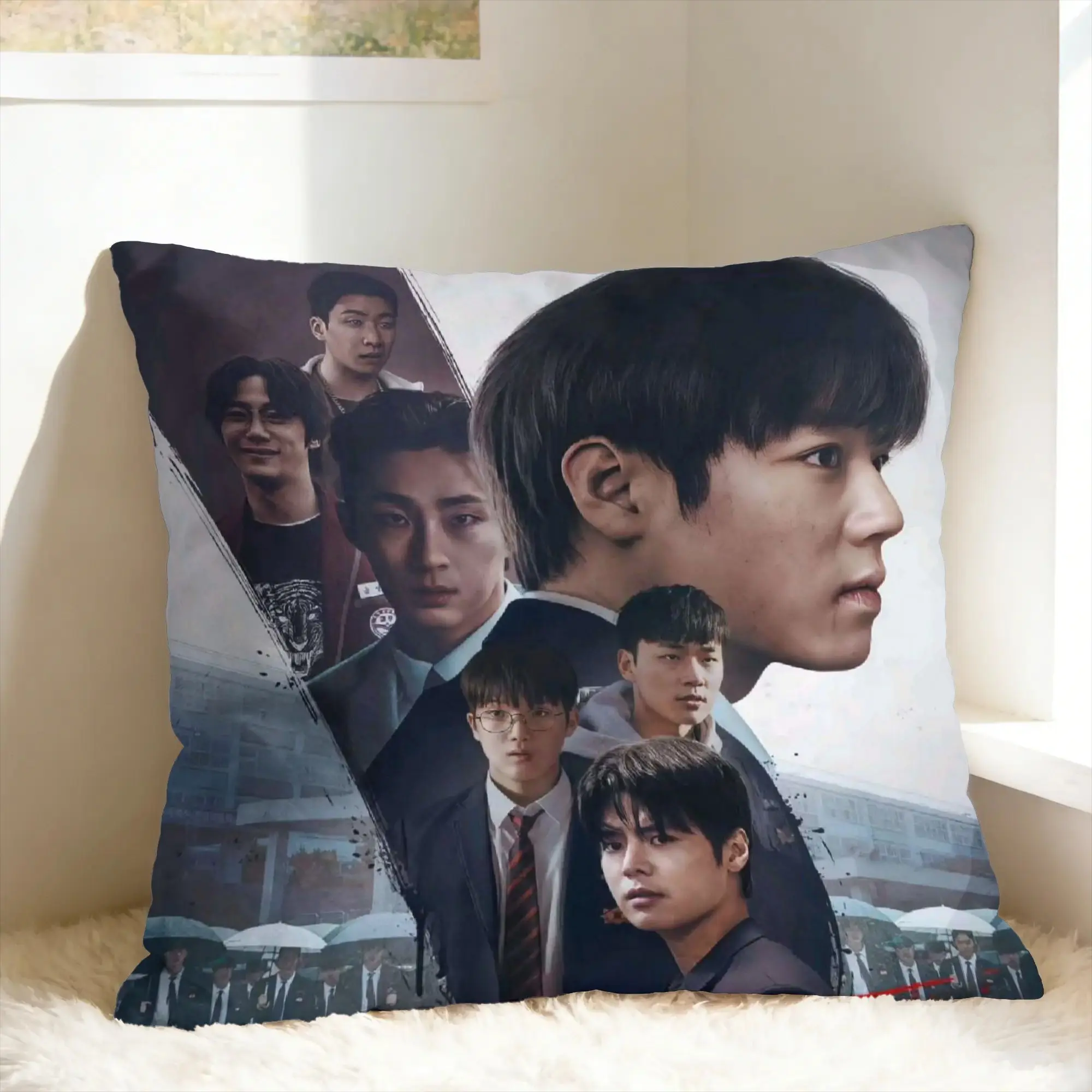 Hot Kdrama Weak Hero Class Pillow Cover  Funny Pillow Case For Living Room Bed Chair Square Pillowcases Gift