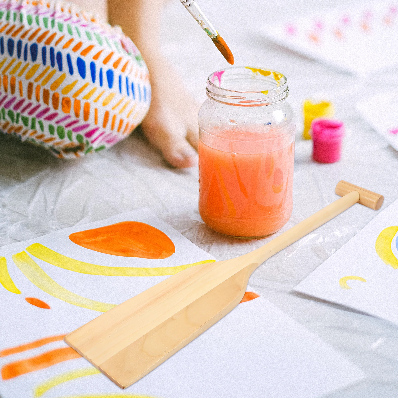 

Wooden Paddle Craft Home Decor naments Unfinished Oar Shape Sewing Tools Accessories Natural Durable Bedroom Office Gift