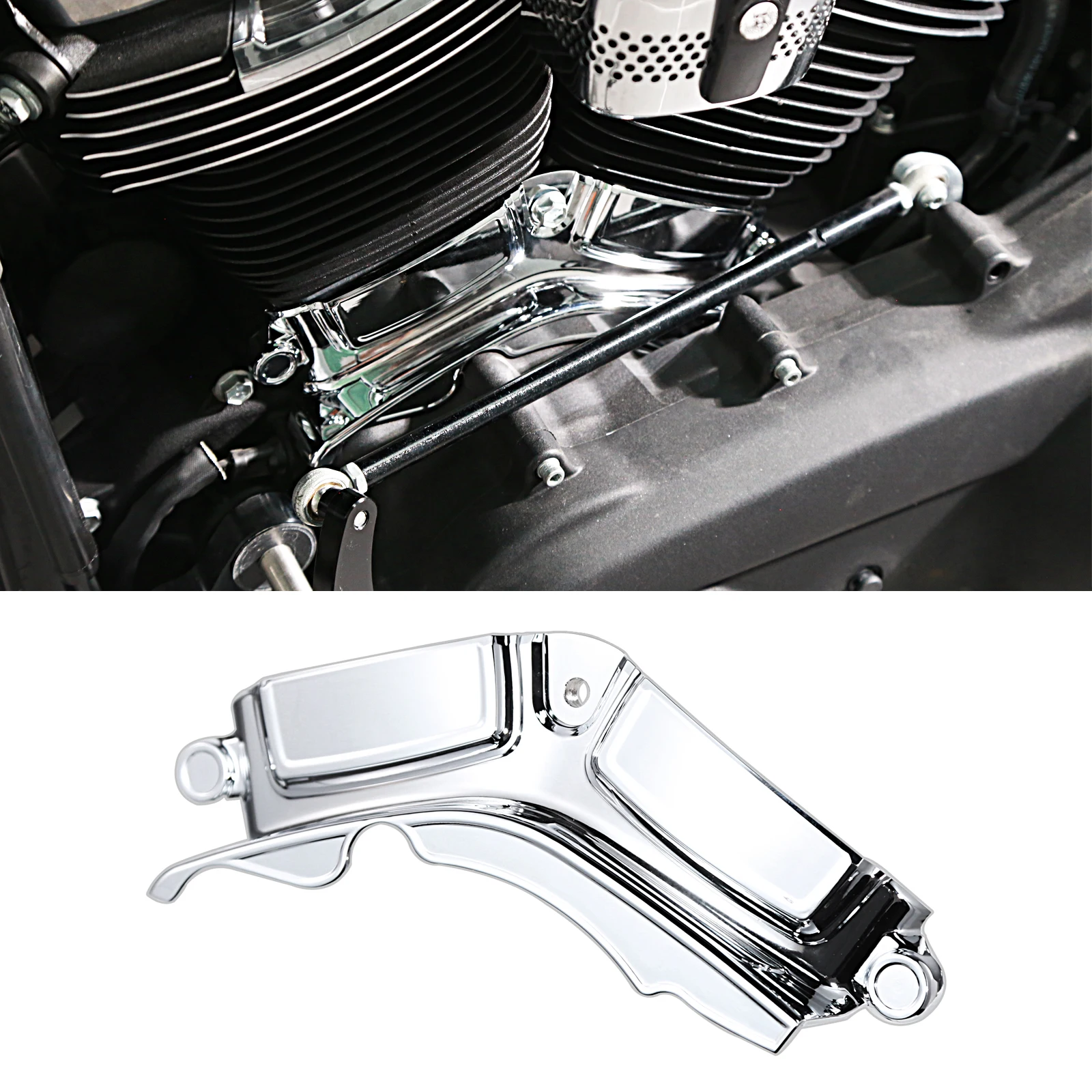Chromowana metalowa osłona podstawy cylindra do Harley Touring przemieszczanie się po ulicy Road King FLHX 17-23 do Softail Street Bob Fat Boy 18-24
