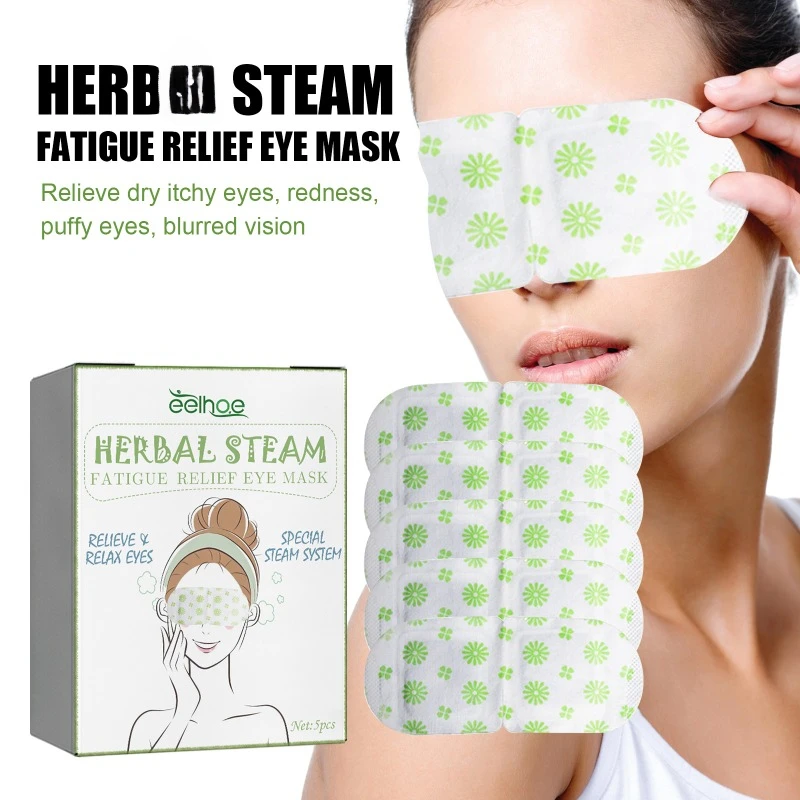 

Herbal Steam Eye Mask Relieve Fatigue Dry itchy improve Blurred Vision Sleep Relax Warm Eye Patch Hot Compress Eye care patch