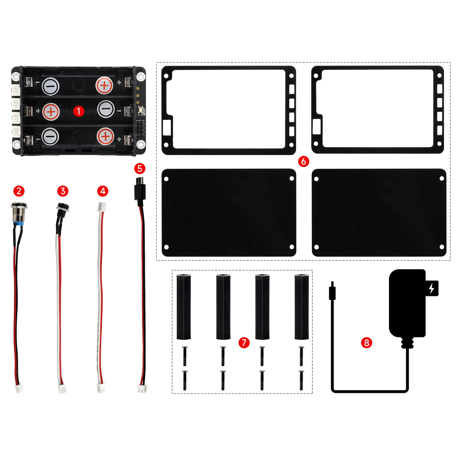 Alimentation sans interruption 5V, carte UPS Tech 6 000 pour RPI Raspberry Pi 4 modèle B 5 PI4 PI5 Jetson CharacterB01, accessoires