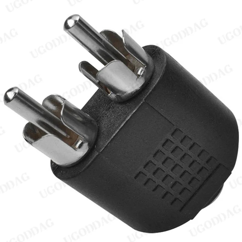 Conector de Audio estéreo hembra a 2 RCA macho, convertidor para altavoz, 3,5mm