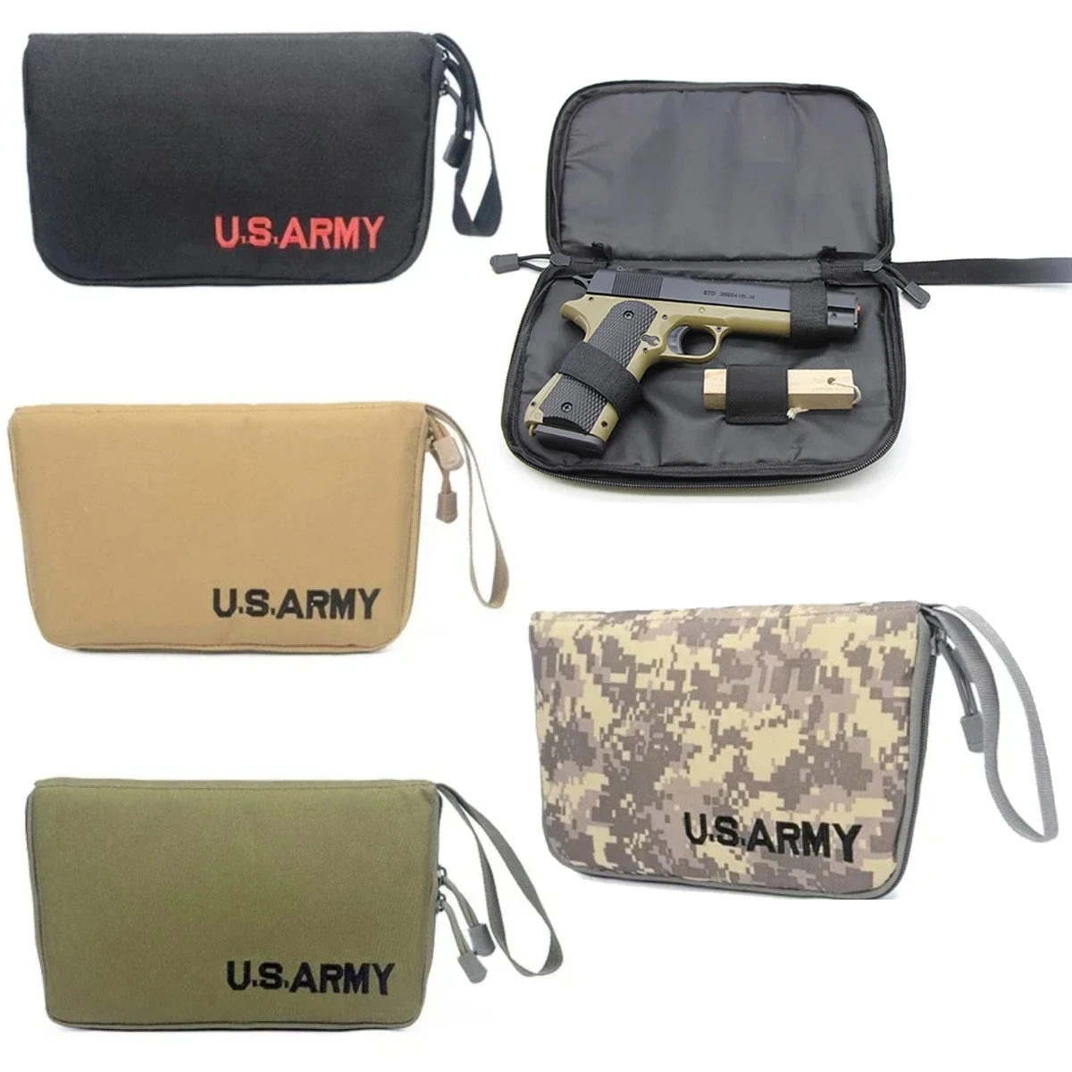 

Tactical Concealed Pistol Carry Bag Portable Gun Holster Case Hunting Handgun Carrier Pouch Protection Outdoor Accessories