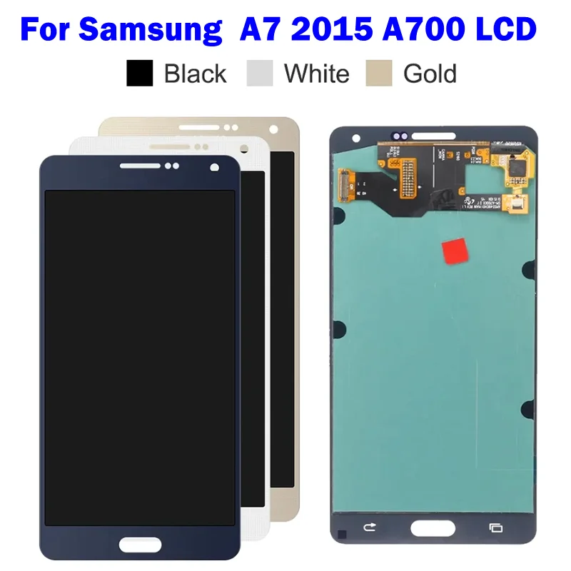 New Tested Display For Samsung  A7 2015 A700 LCD A700F A700H A700K Display+Touch Screen Digitizer Assembly Repair Parts