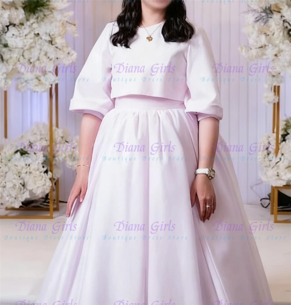 Customisable New Elegant Flower Girl Dress Light Pink Satin Wrinkle Fluffy For Kids Wedding Birthday Party Evening Ball Gowns