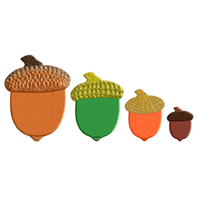 Four Specifications Cartoon Plant Nut Acorns,Plastic Mold,Cake Fondant Tools,Cookie Sushi and Fruits Cutters