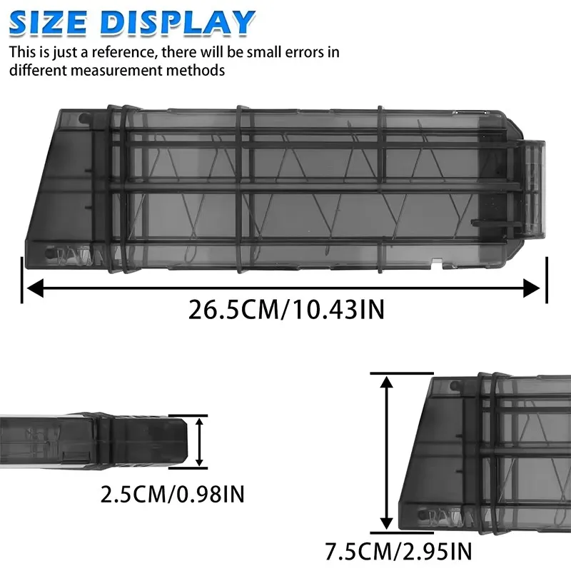 ZIVCONCING 1 pacote de clipes de recarga rápida de 12 dardos compatíveis com arma de brinquedo de revista Nerf Ultra Series