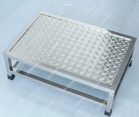 Stainless Steel Anti Slip Step Stool Heavy Duty Thickened Sturdy Foot Stool Home Kitchen Bathroom High Load Non Slip Safety Step image 2