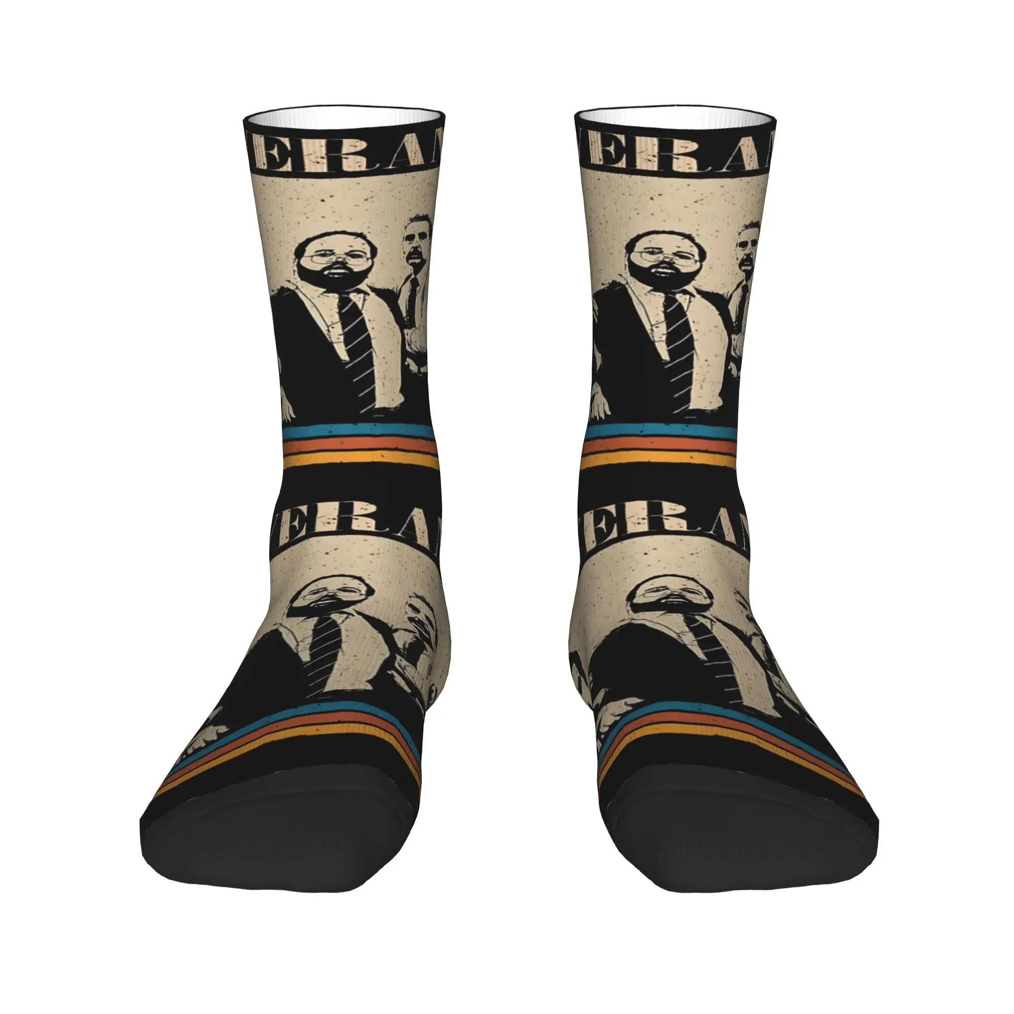 لومون الصناعات قطع التلفزيون الجوارب الشتاء جوارب مضحك الكبار الرجال الجوارب الناعمة الدافئة الرسم الدراجات عدم الانزلاق الجوارب