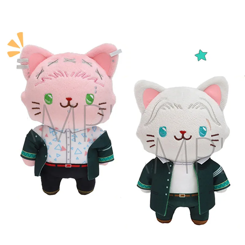 진짜 모직 소재의 윈드 브레이커 사쿠라 하루카 고양이 수면 마스크 플러시 펜던트 장난감 수오우 하야토 우메미야 키류 미츠키