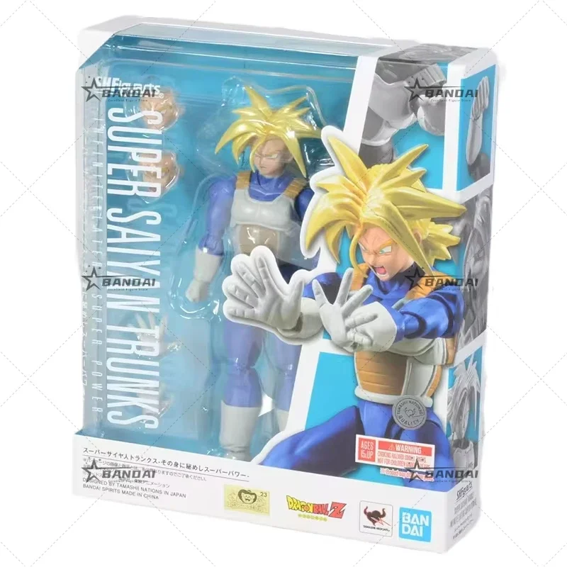 Bandai Original Dragon Ball Super S.H.Figuarts SUPER SAIYAN TRUNKS Bandai อะนิเมะรุ่นของเล่น Action Figure Collection ของขวัญ