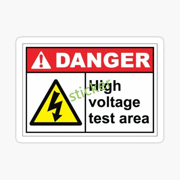 خطر الكهربائية تحذير أنيمي ملصق Jdm سيارة يسافر سرعات عالية تنورة يطير ملصقات الفينيل #2