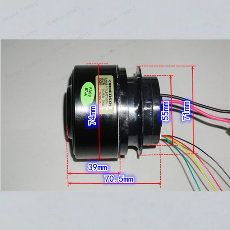 17-33V three-phase brushless motor 74mm high-speed fan 28.8V200W vacuum cleaner brushless turbine fan