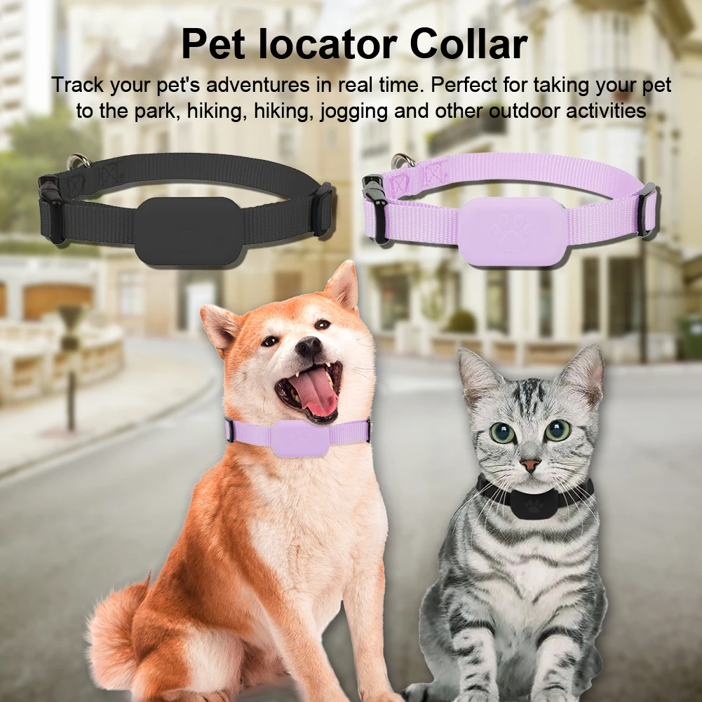 For iOS Mini GPS Tracker Battery Operated Dog Collar Animal Tracking Movement Alert Collar for Small Medium Large Dogs