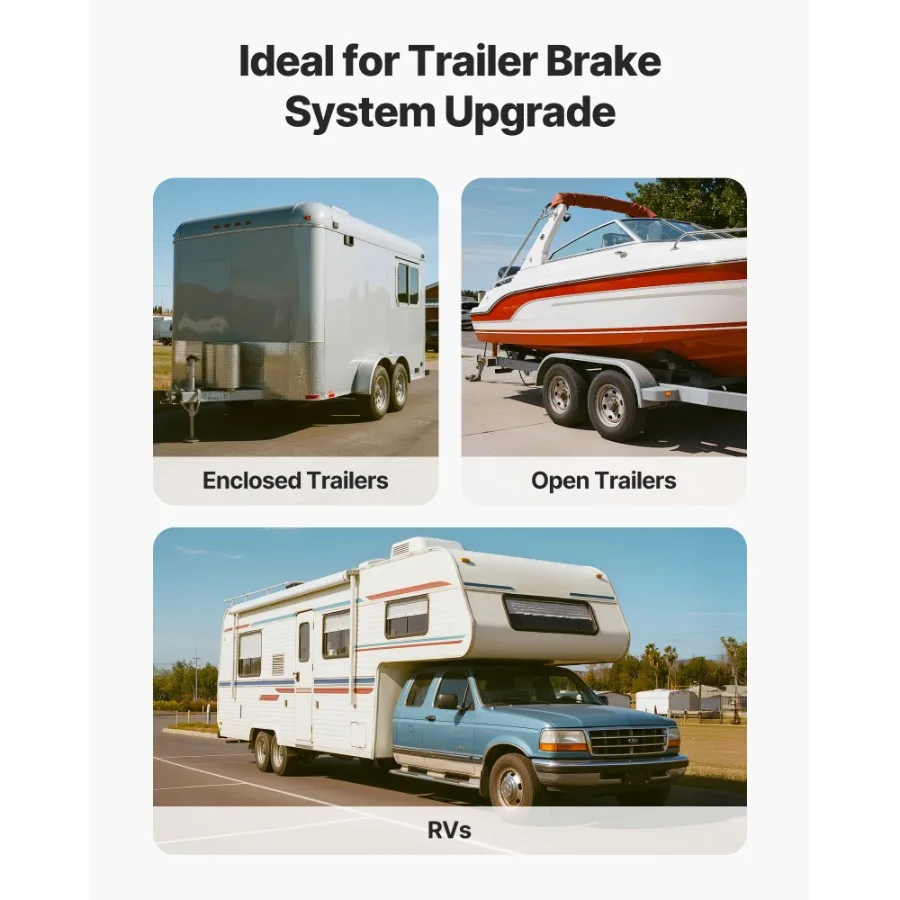 طبلة فرامل مقطورة كهربائية 1 حزمة 8 فتحات على أسطوانة فرامل دائرية 4 بوصة لمحاور مقطورة 7000 رطل، عمر خدمة طويل