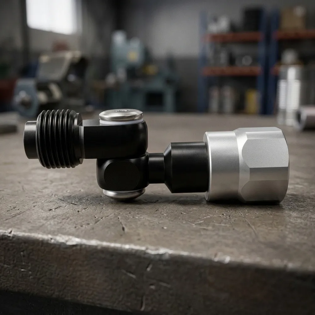Spray Adapter with 180 Degree Swivel Function Aluminum Alloy Black Finish for Wall Ceiling Painting Applications