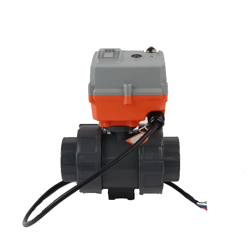 2 Way UPVC Plastic Modulating Electric Motorized Water Control Flow Actuator Motor Operated Automatic Ball Valve