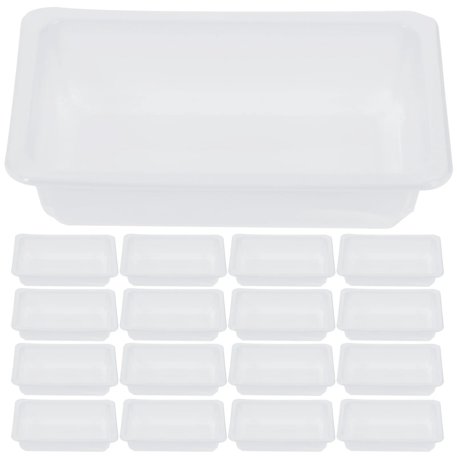 100 Pcs Tray Experiment Laboratory Equipment Manual Instrument Trays Surgical White