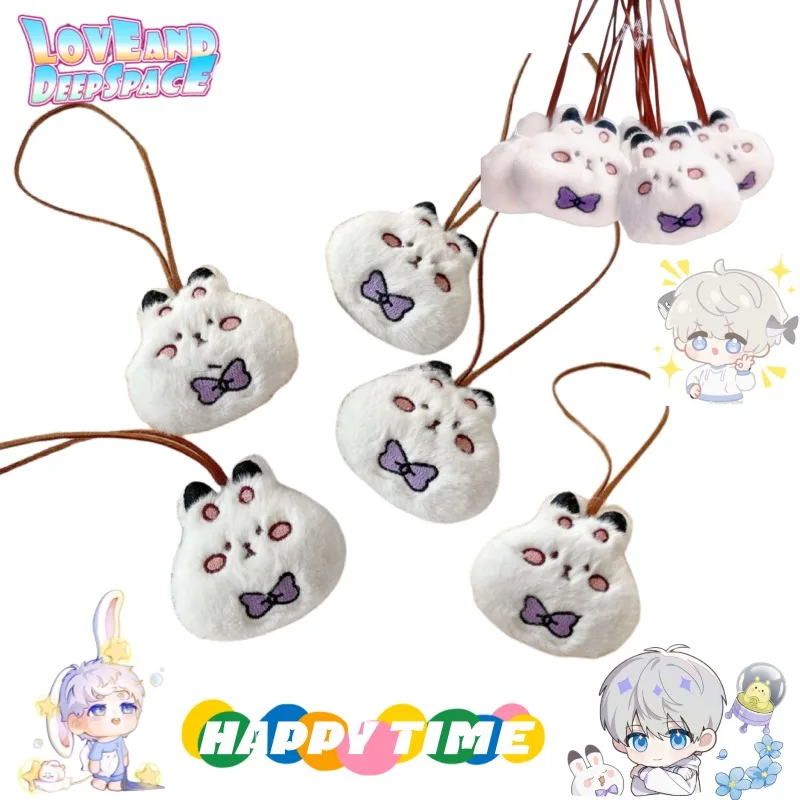 Love and Deepspace Xavier Spiel-Zubehör Zweidimensionaler Cartoon-Bogen-Kaninchen-Anhänger Kawaii Schlüsselanhänger für Mädchen Geburtstagsgeschenk