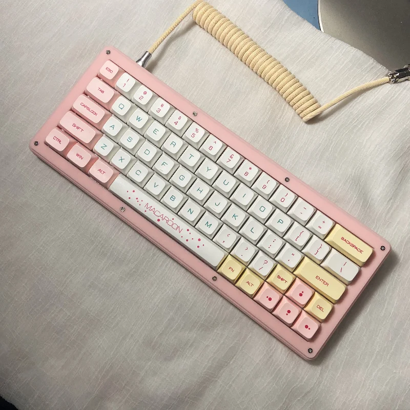 MiFuny Wired Mechanical Keyboard 64 Keys Acrylic Butter Stacking Kit Gasket Hot-Swap RGB Custom Cute Girl 315 Gaming Keyboard