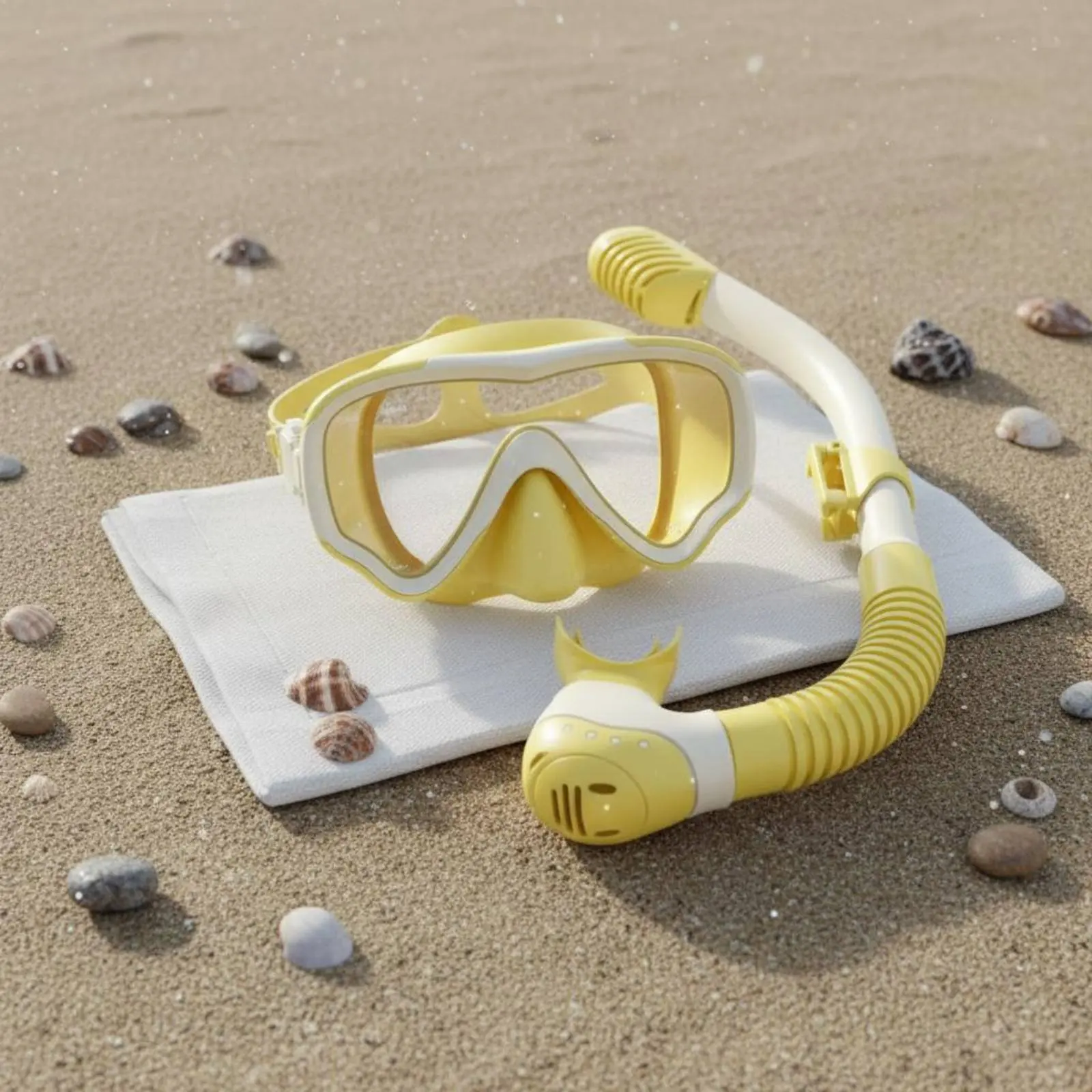 

Kids Breathing Tube Set Adjustable Strap Children Snorkeling Gear Diving Facepiece and Breathing Tube Panoramic View Underwater