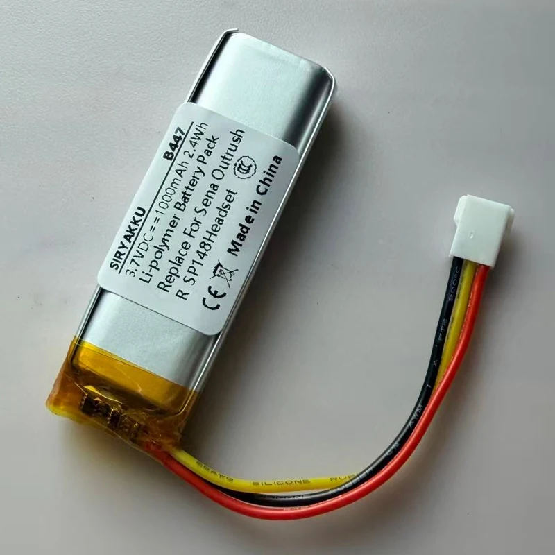3.7V Replacement Battery for Sena Outrush R Modular Motorcycle Helmet Outrush M Battery Replacement SP148 Batteries