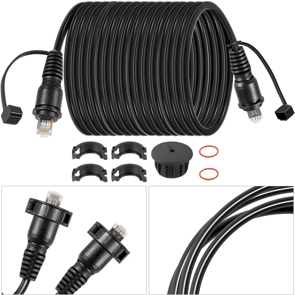 30 Foot Marine Network Cable for Garmin GPSMAP Fish Find3er, Radar, GMR GMS 10-RJ45 Male for Garmin Navigation,ECHOMAP UHD/Ultra