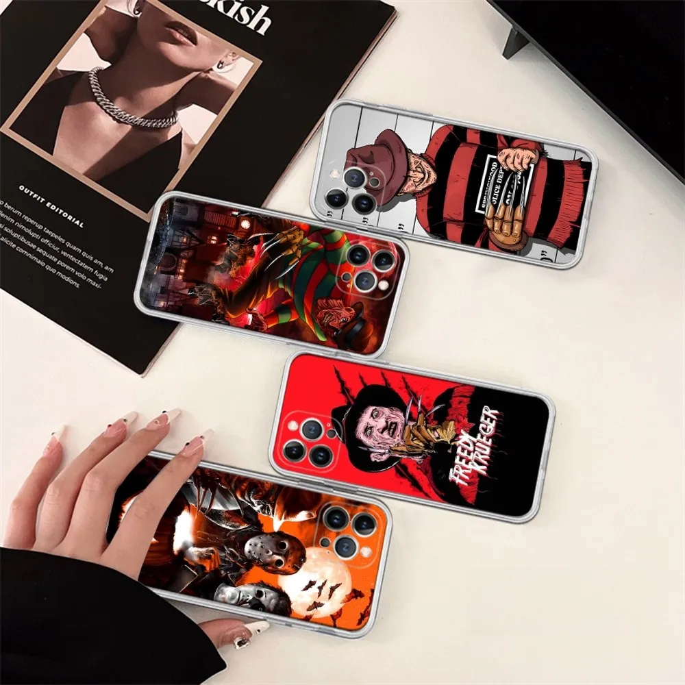 Film K-Krueger F-Freddy Horror Phone Case Silicone Soft for iphone 15 14 13 12 11 Pro Mini XS MAX 8 7 6 Plus X XS XR Cover