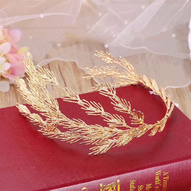 Barroco prata/ouro noivas headbands nupcial tiara headpieces noite cocar