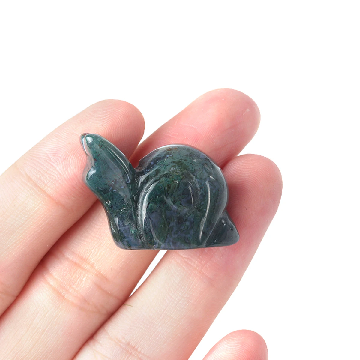 1 Stück exquisite und schöne Naturstein geschnitzte Kristall Achat Obsidian Schnecke geformt Home Desk zarte Ornament Dekor Geschenke