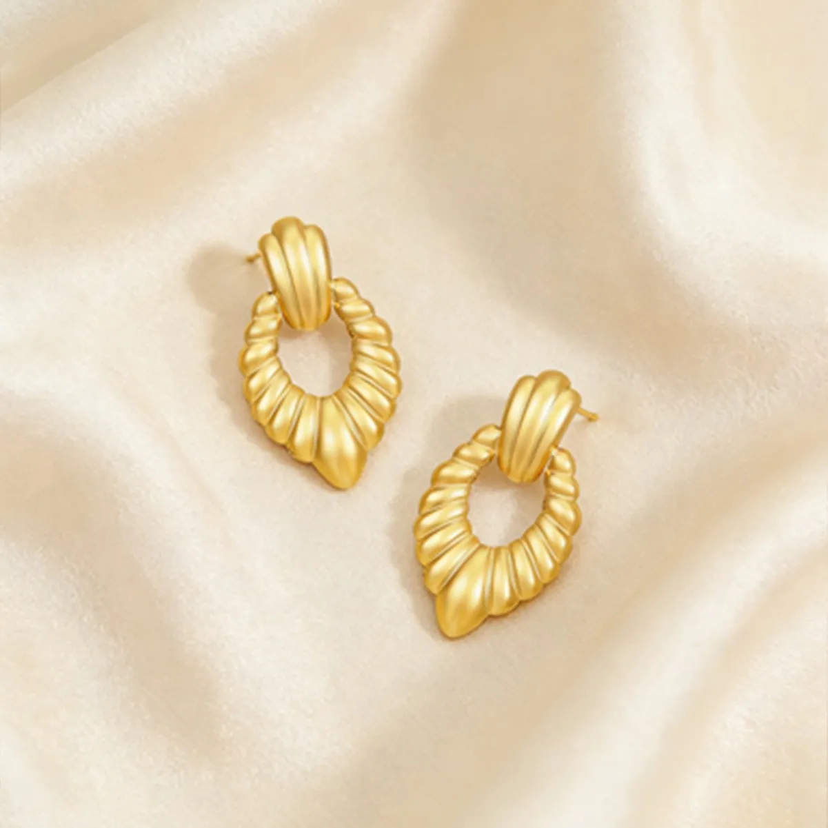 Stainless Steel Exaggerated Large Waterproof Hoop Earrings