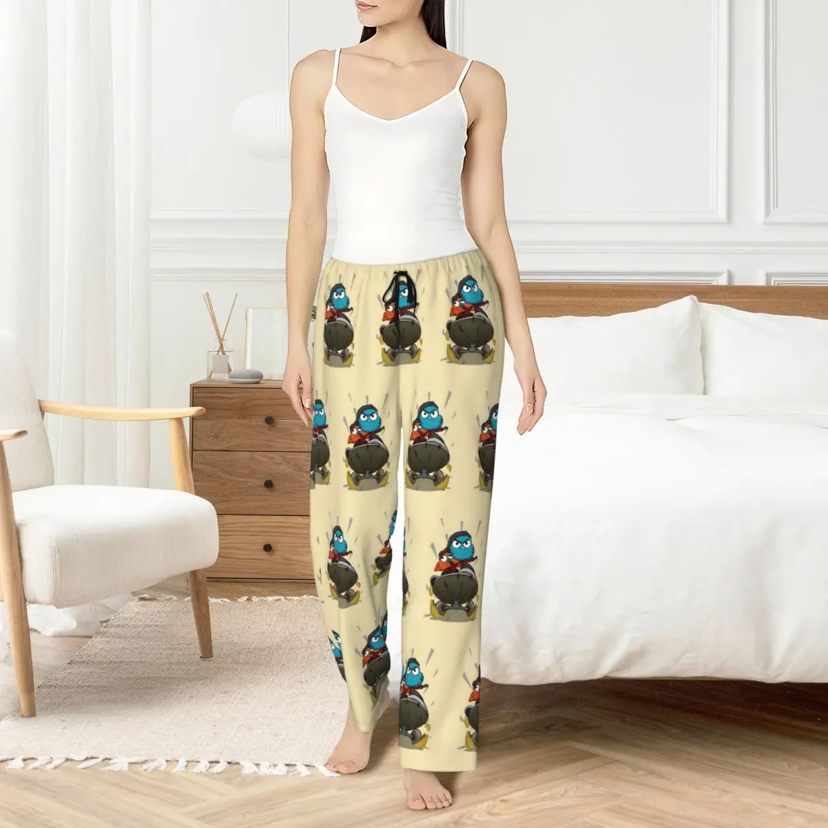 سروال بيجامة نسائي مخصص The Amazing World of Gumball مطبوع عليه رسوم كرتونية مضحكة ملابس نوم مع جيوب