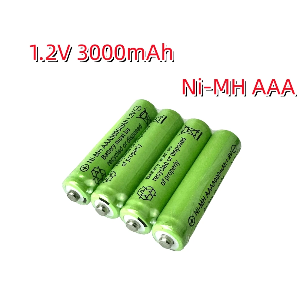 

100% NEW 10PCS AAA 3000mAh 3A 1.2V Ni-MH yellow rechargeable battery cell for MP3 RC Toys led flashlight flashlight