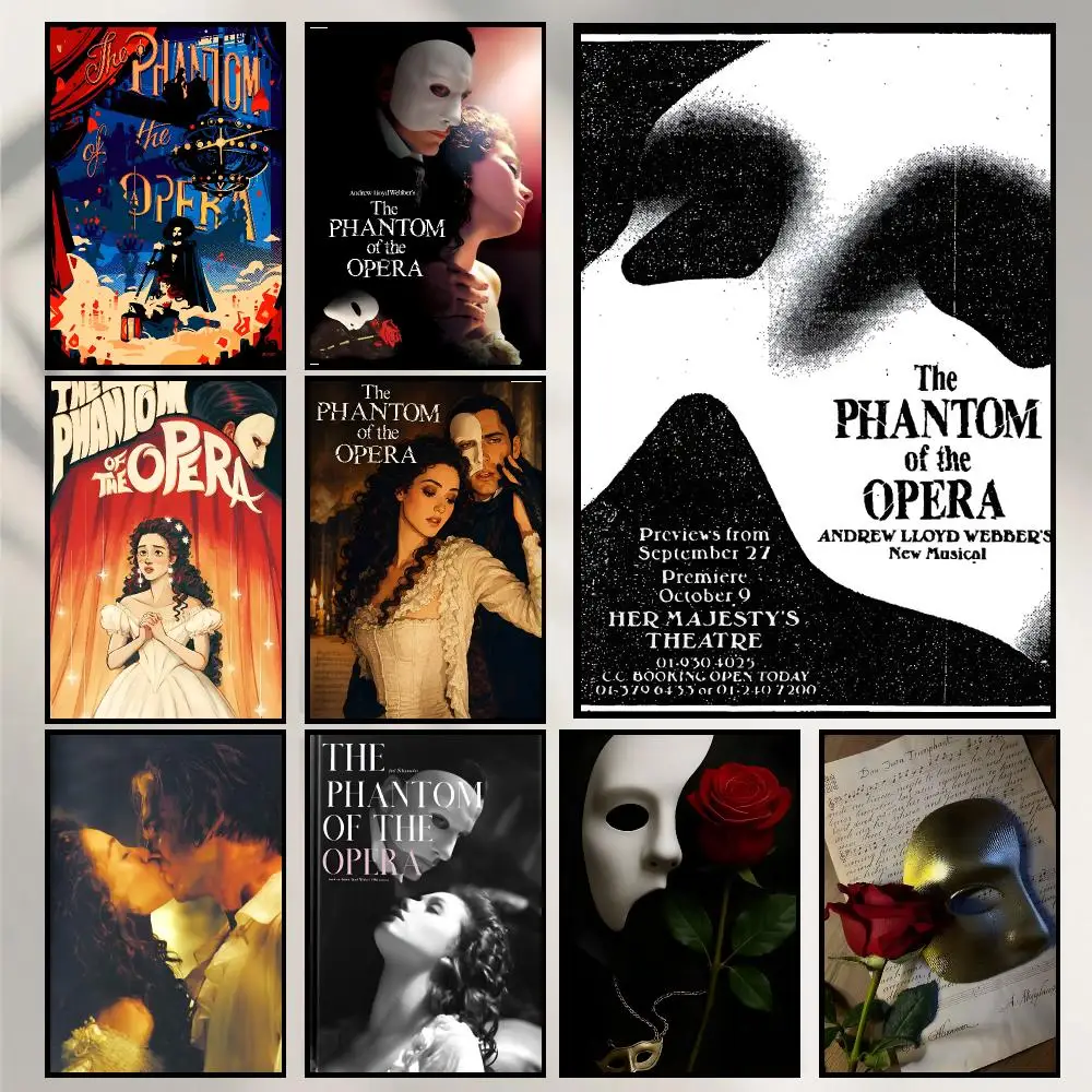 The P-Phantom Of The O-Opera Poster Wall Art Print Art Suitable For Living Room Bedroom Bar Parlor Home Decoration Gift