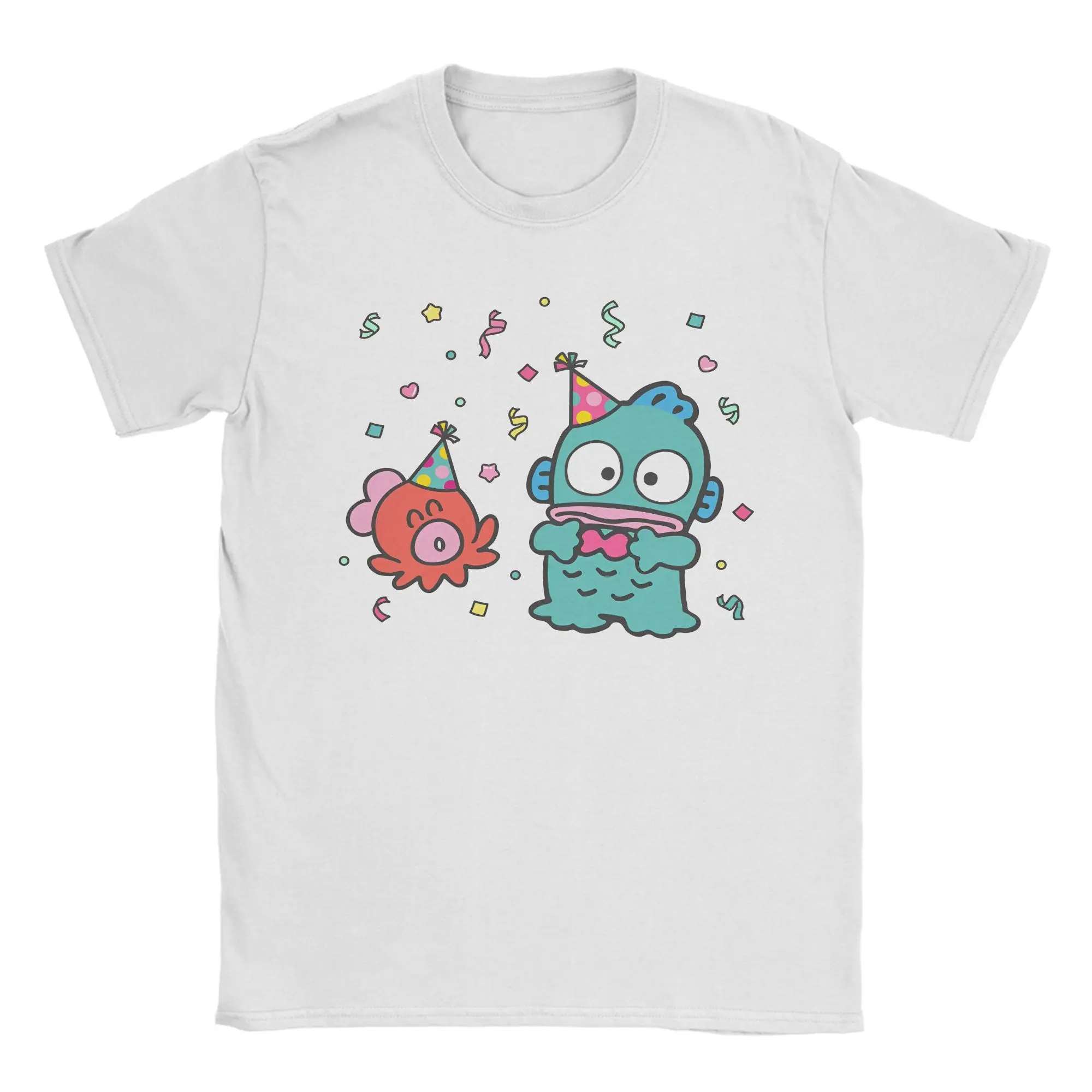

Hangyodon Sayuri Octopus Happy футболка для мужчин забавная хлопковая футболка с круглым вырезом футболки с короткими рукавами одежда с принтом