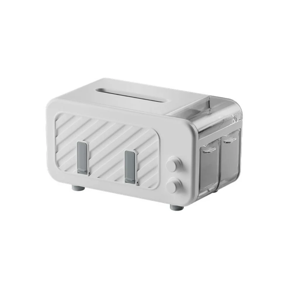 

Lazy Phone Stand Tissue Box, Creative Coffee Table Storage Tissue Box, Multi-Functional Toothpick & Cotton Swab Spring Holder Ph