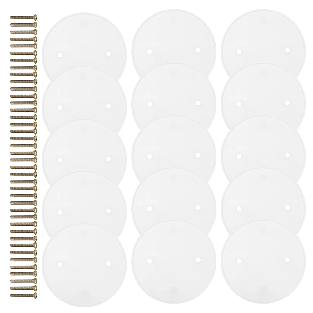 

20Pcs Ceiling Blank Plate Round Electrical Box Cover Plates Easy Install Ceiling Hole Cover for Light Fixture Electrical