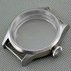 43mm sapphire glass steel Brushed case fit ST3600 ST3620  ETA 6497 6498 Manual mechanical movement  watch CASE P212