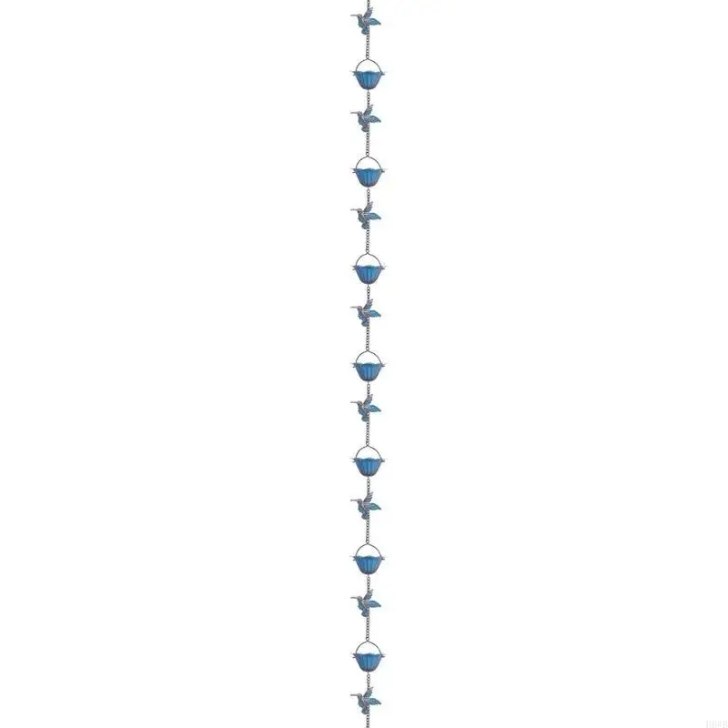 

H8WB Weather Prevent Metal Rain Chain Decorative Gutter Downspout Alternative Rain Catcher For Porch And Balcony Yard Decors