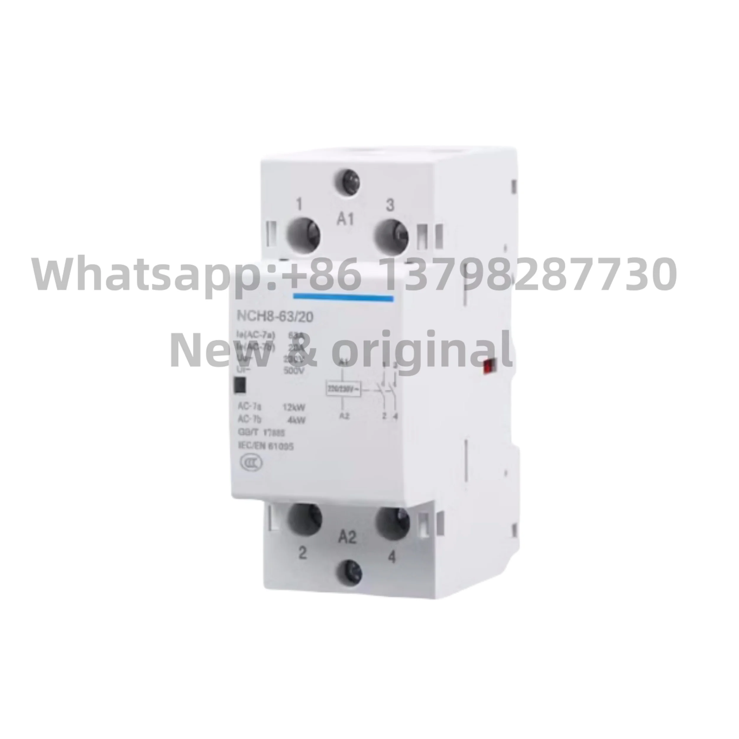 New original Household small AC contactor NCH8-20/20 single-phase 25A 40A 63A rail type 220V