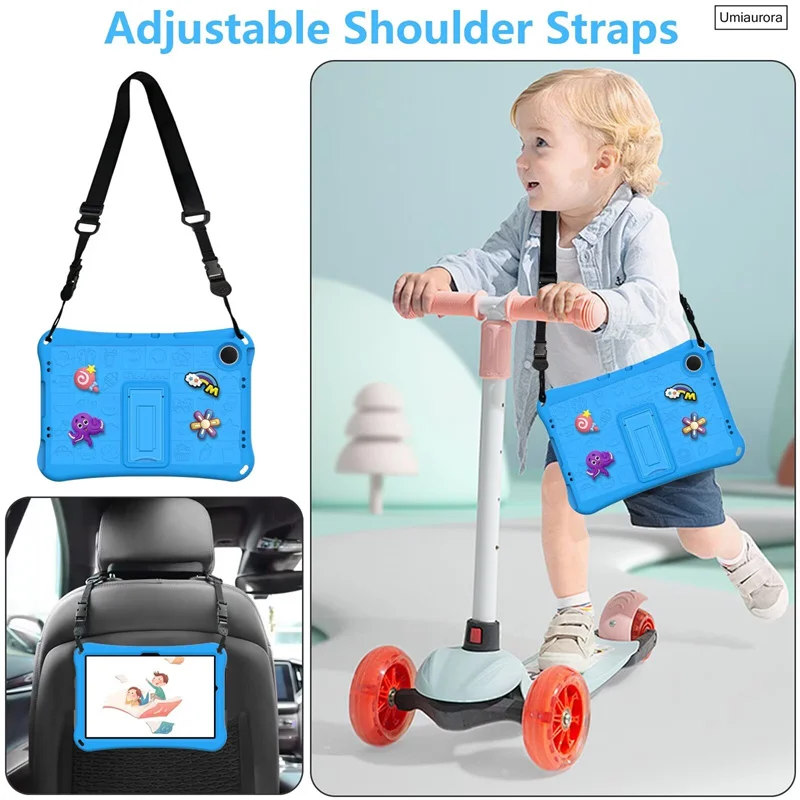 For Xiaomi Redmi Pad SE 11 inch 2023 Full Body Stand Tablet Case Capa Kids Shockproof Anti-fall EVA Cover Shell + Shoulder Strap