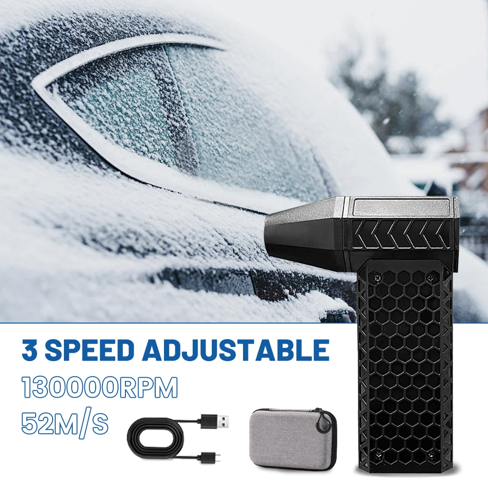 

Turbo Jet Fan 130000RPM Wind Speed 52m/s Portable Mini Air Blower Outdoor Camping BBQ Powerful Blower Keyboard Dust Cleaning