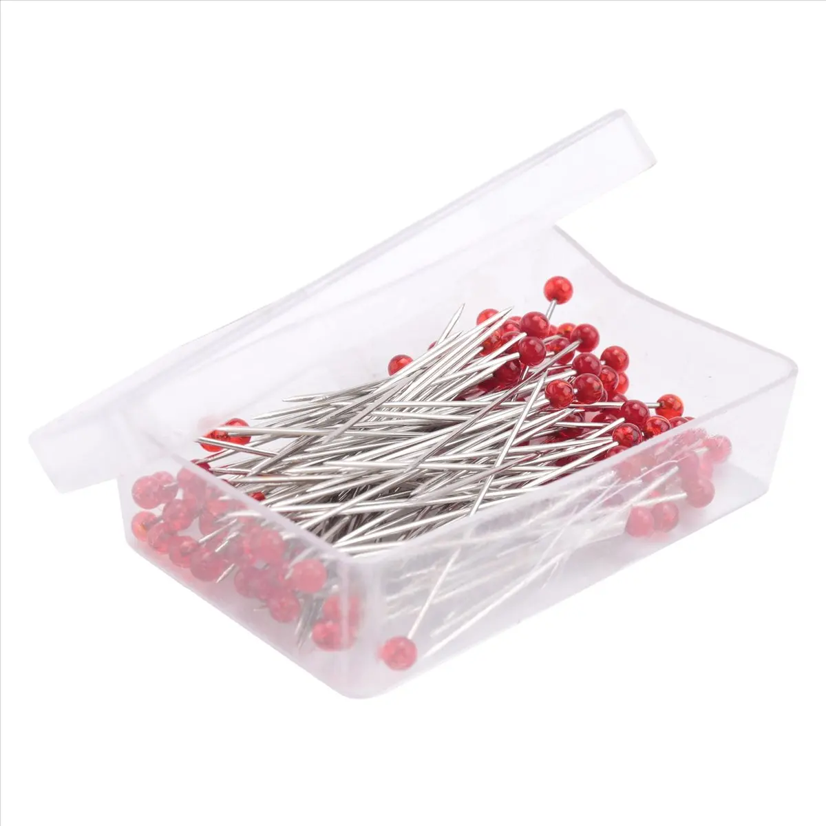HITL 1000 Pieces Sewing Pins 38mm Glass Ball Head Pins for Dressmaking Jewelry Components Flower Decoration with Transparent Cas