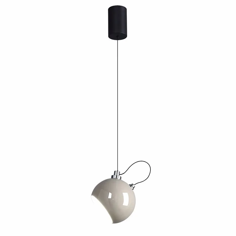 Lifting magnetic suction Danish designer master bedroom bedside small chandelier, modern simple high-end vertical chandelier