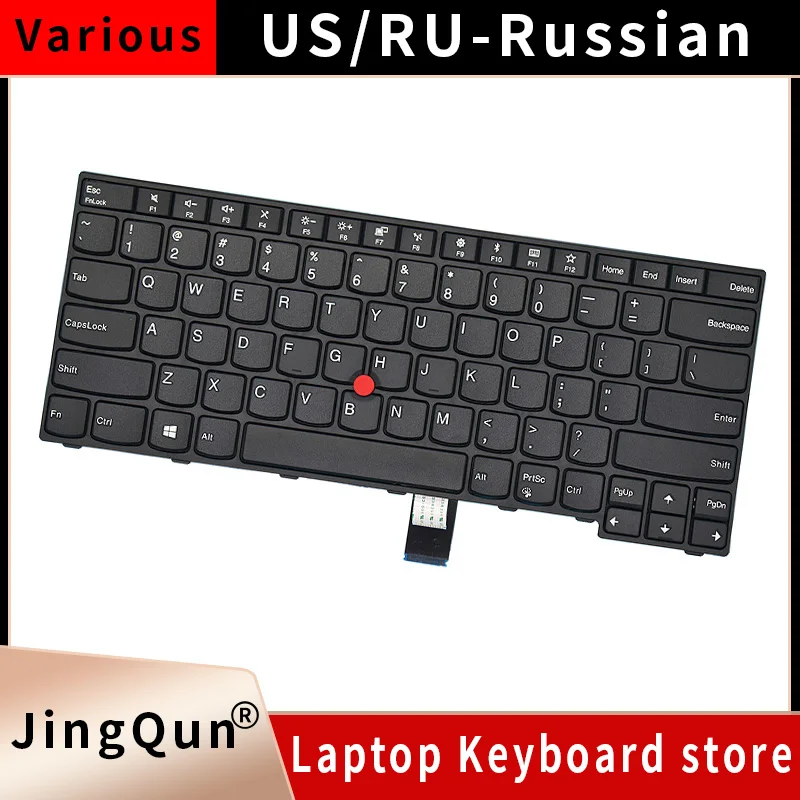 New US Russian Spanish Laptop Keyboard for Lenovo E470 E470C E475 FRU 01AX040 01AX094 SN20K93258 Replacement Keyboard